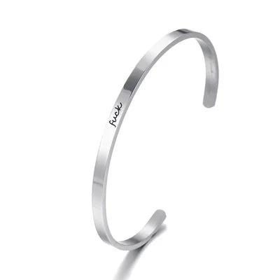 2022 New 4MM Stainless Steel Inspirational Maori Love Mantra Bracelet for Women - Best Gift