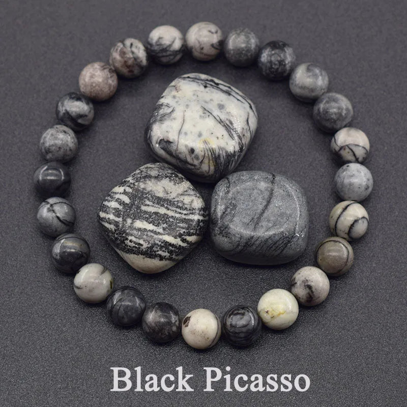 Natural Stone Bead Bracelet Collection