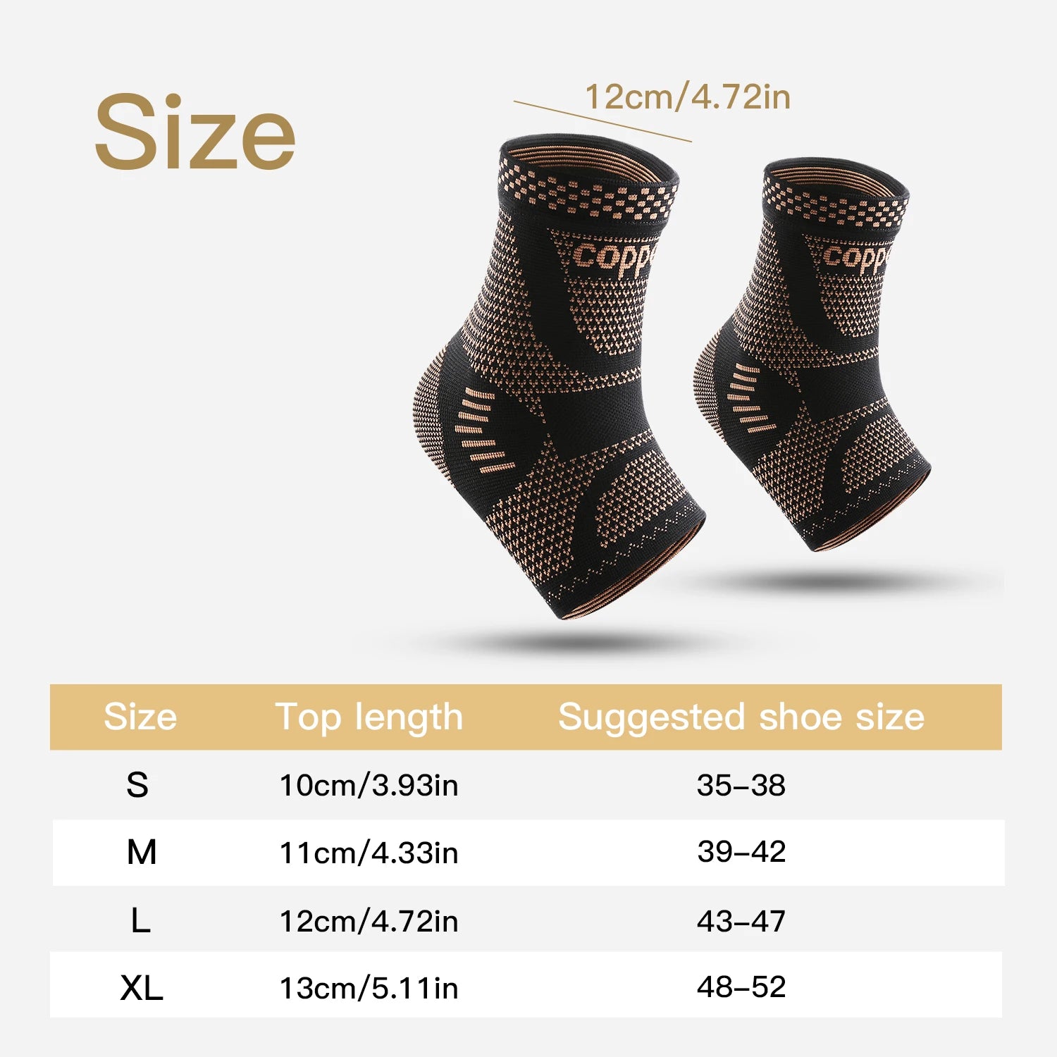 Copper-Infused Ankle Support Sleeve
