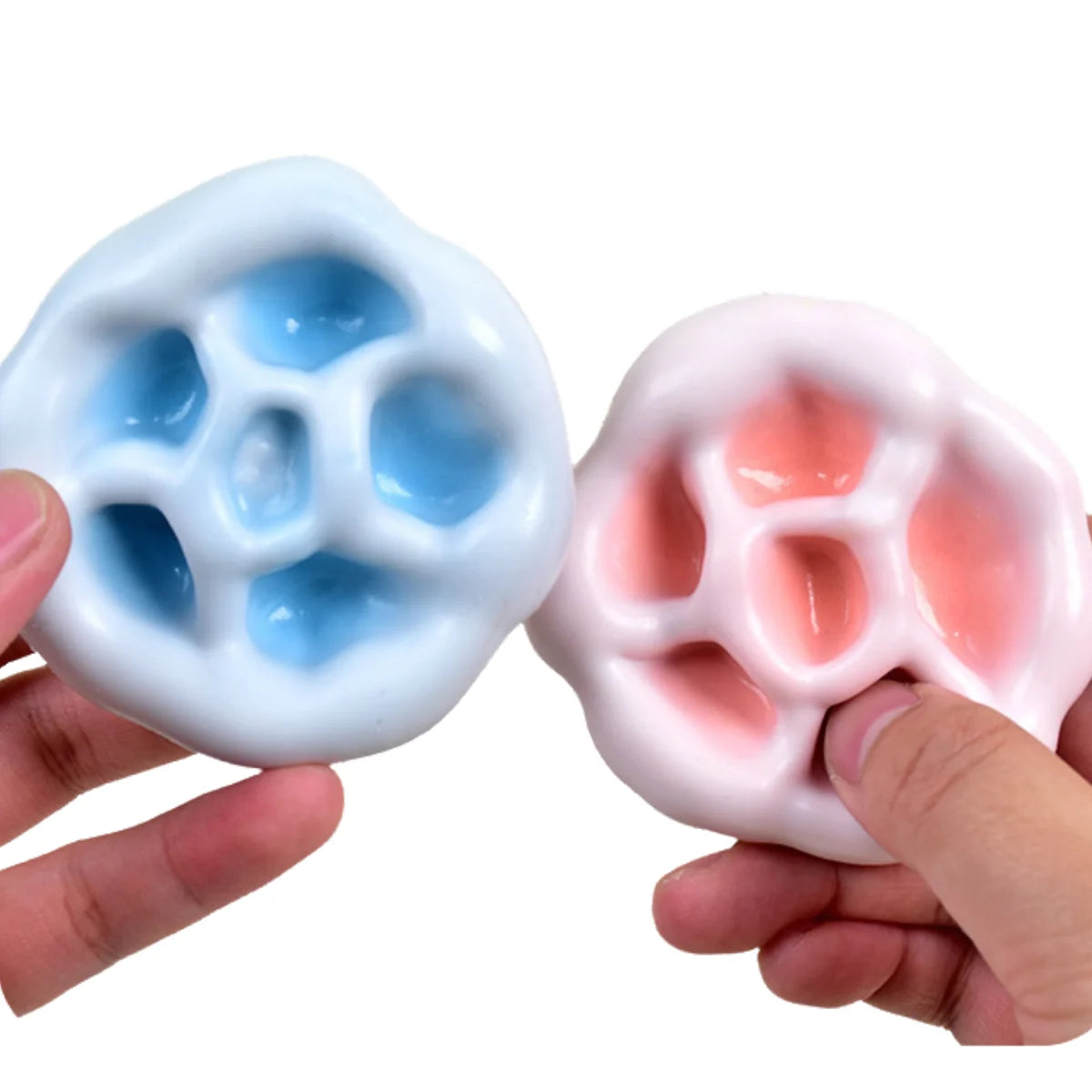 Grape Stress Ball: Shapeable, Noisy, Soothing Toy for Desktop Relief and Gifts.