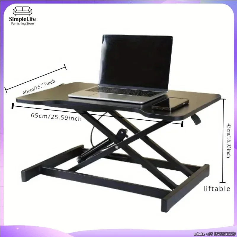 Compact Height-Adjustable Standing Desk Converter