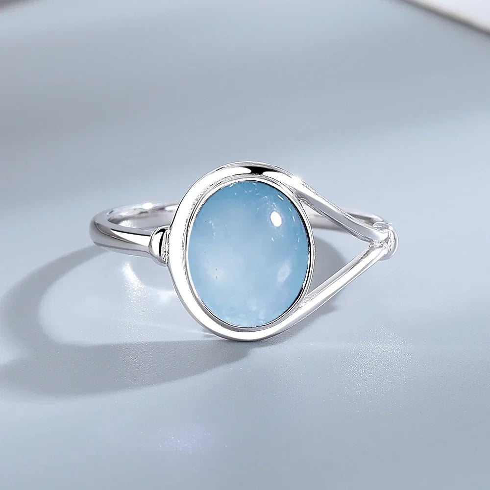 925 Sterling Silver Amethyst Oval Ring