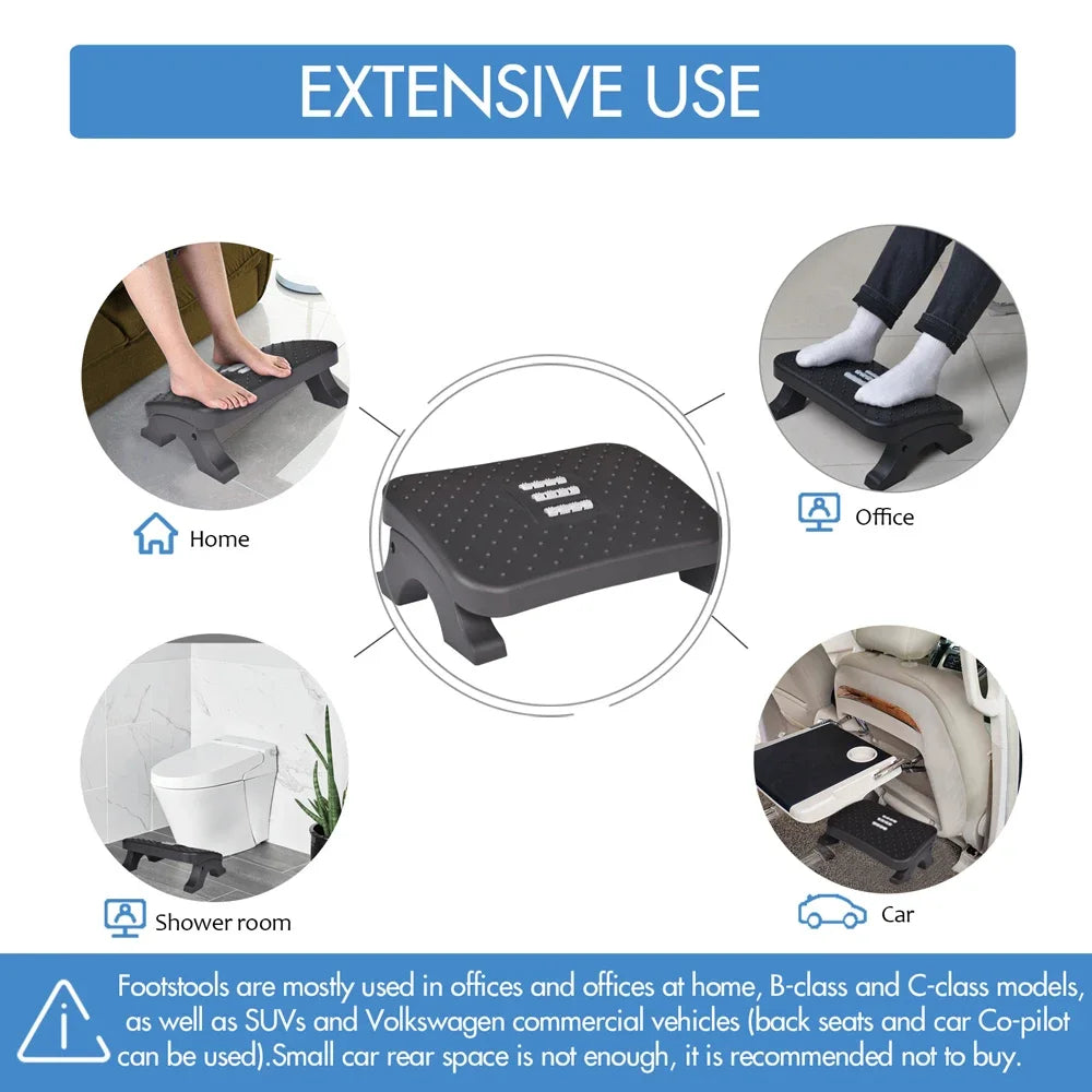 Ergonomic Under-Desk Footrest with Rollers