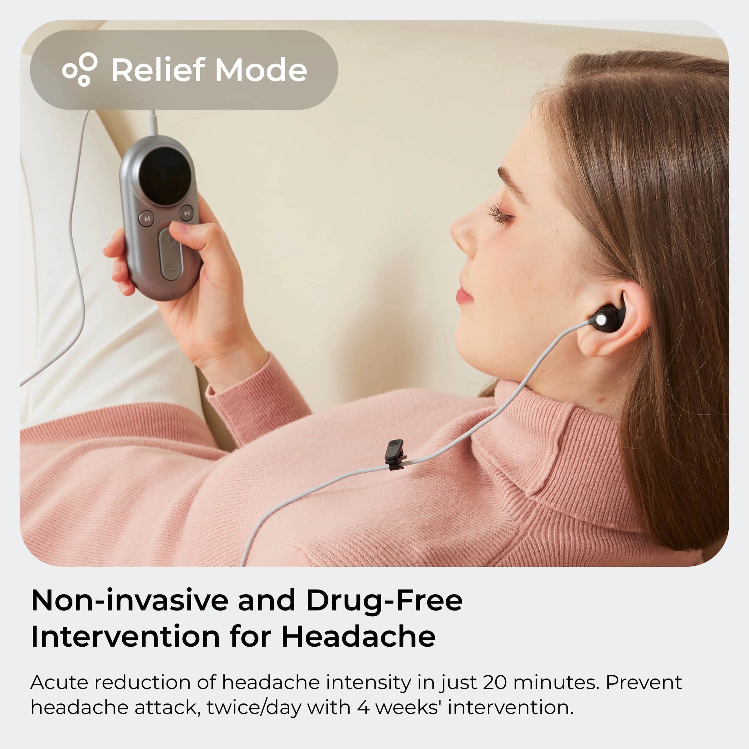 Vagus Nerve Stimulator for Better  Sleep, Calm, Meditation and Drug-free Intervention for Headache