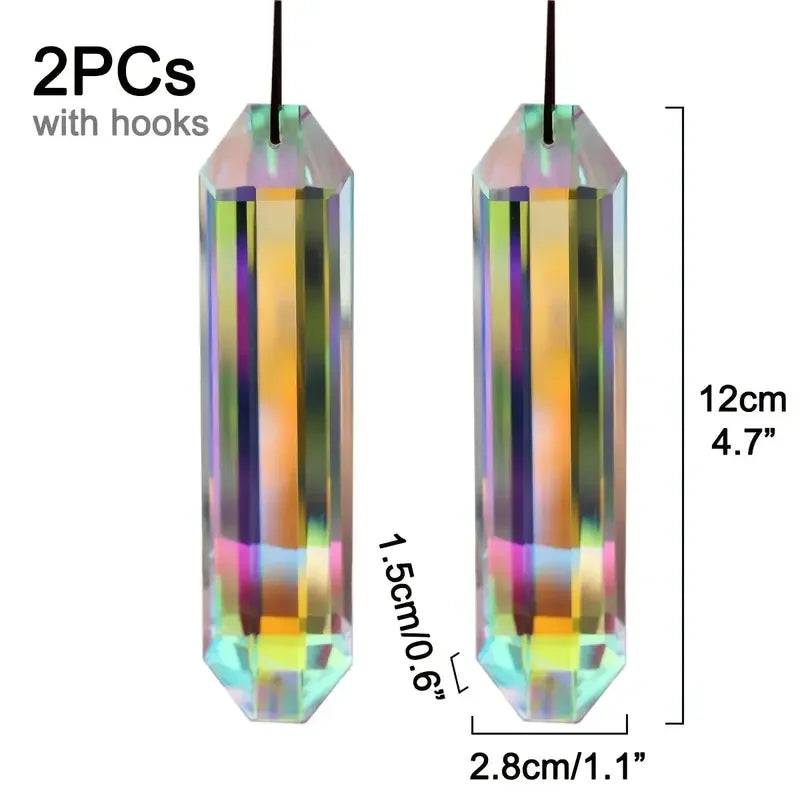 2-Piece Crystal Sun Catcher Window Prisms