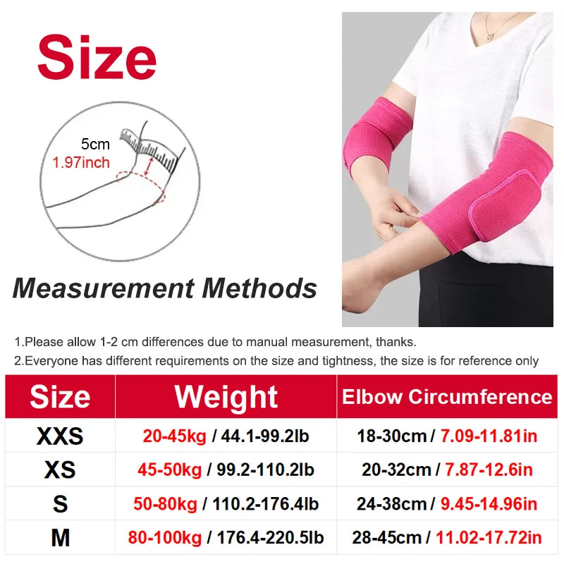 Padded Elbow and Knee Support Sleeves