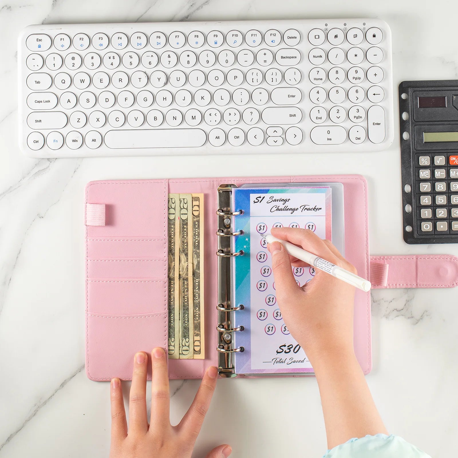 A6 Money-Saving Challenge Binder Set