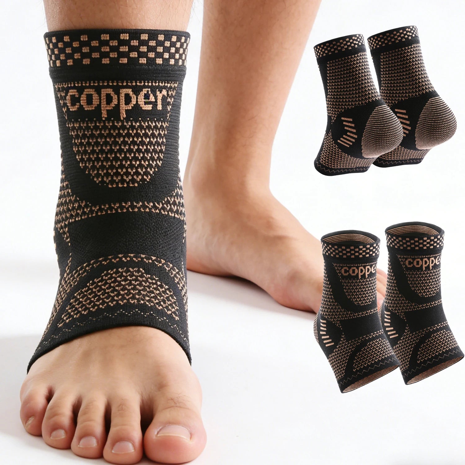 Copper-Infused Ankle Support Sleeve