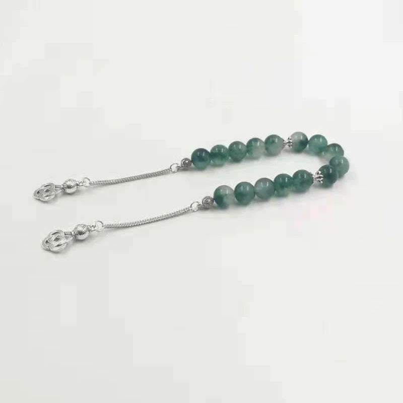 Green Beaded Tasbih Bracelet