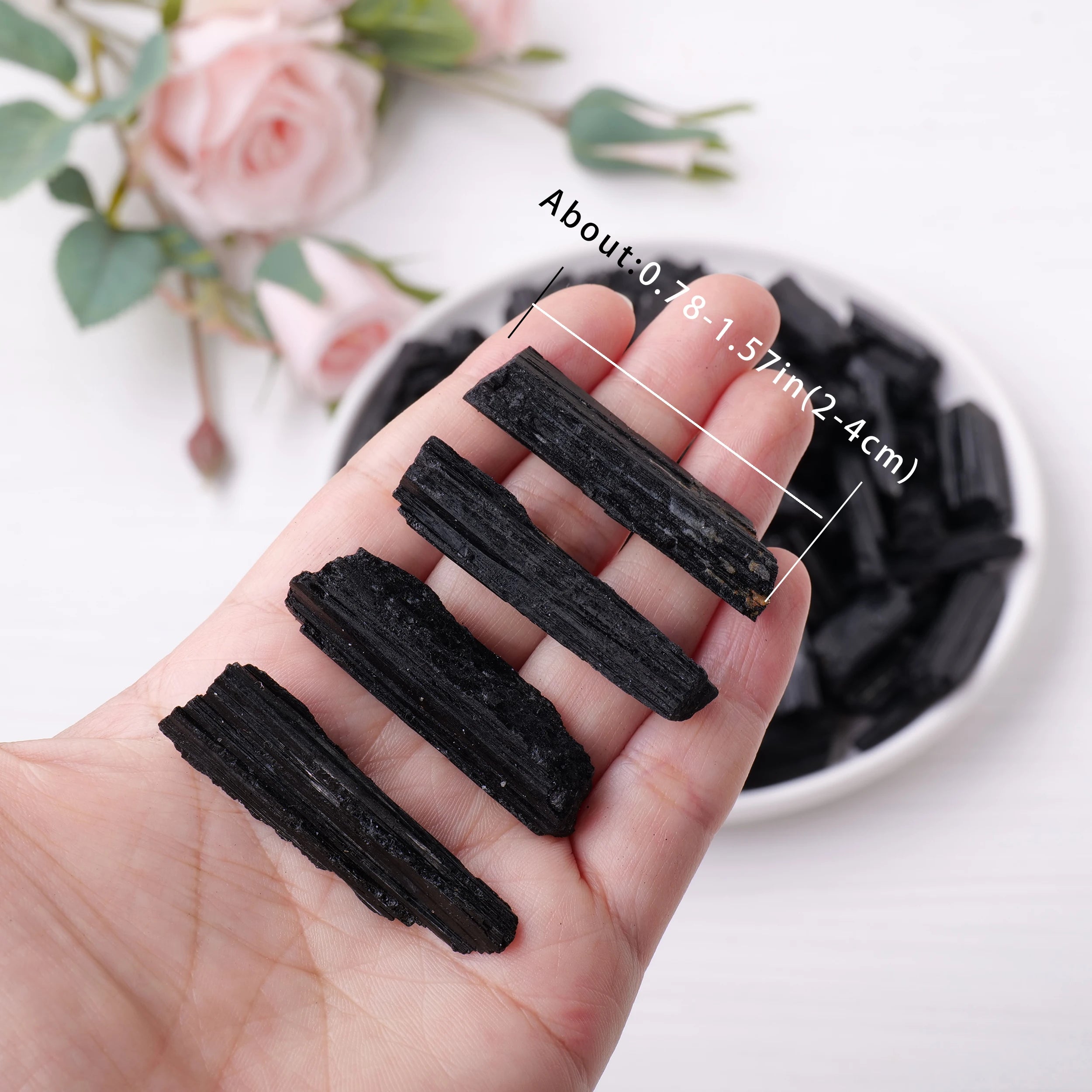 50 g Black Tourmaline Stone Pieces