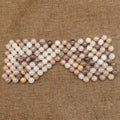 Natural Jade Eye Mask Healing Stone Woven Bead Eye Shade Cold Compress Massage Relieve Eye Fatigue Sleep Aid Eye Care Tools