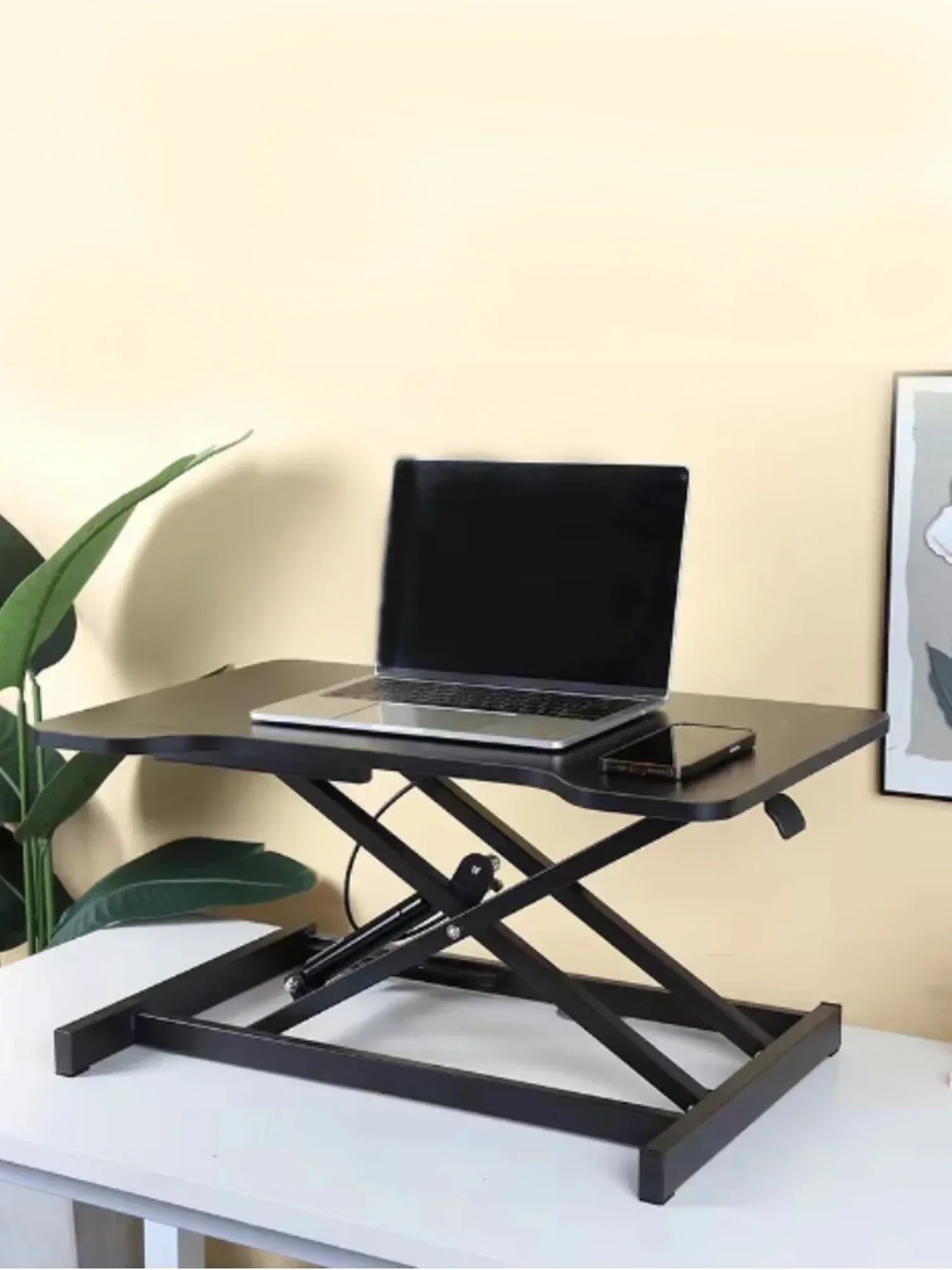 Compact Height-Adjustable Standing Desk Converter