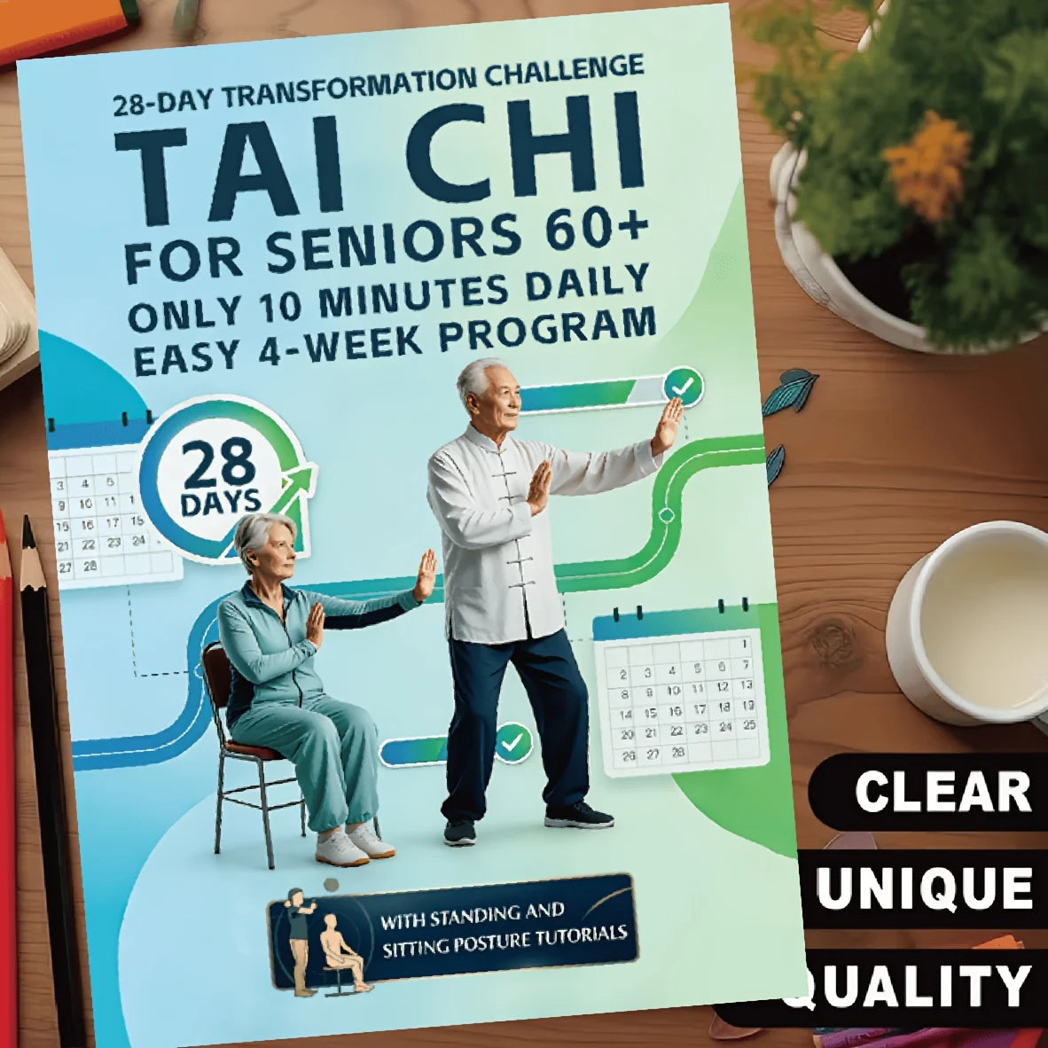 Tai Chi Manual: Strengthen Muscles, Protect Joints, Improve Balance, Prevent Falls.
