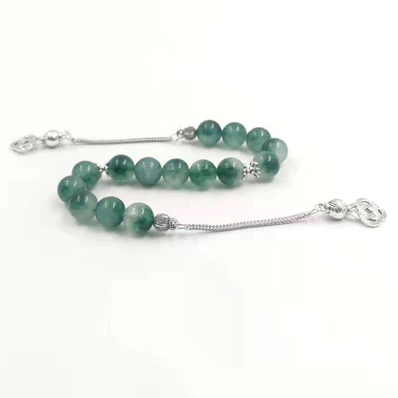 Green Beaded Tasbih Bracelet