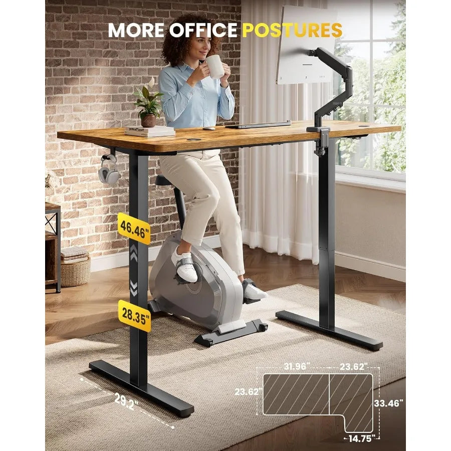 55-Inch L-Shaped Electric Standing Desk