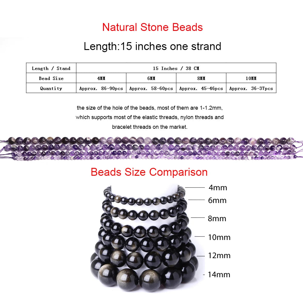 Natural Black Hematite Stone Beads
