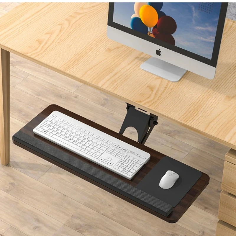 Under-Desk Keyboard Tray with Swivel Mouse Pad