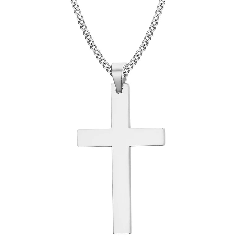 Stainless Steel Cross Pendant Necklace