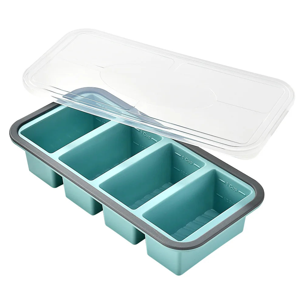 Large Silicone Freezer Tray with Lid