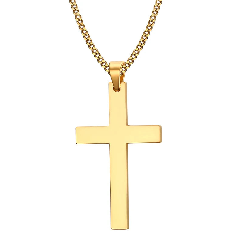 Stainless Steel Cross Pendant Necklace