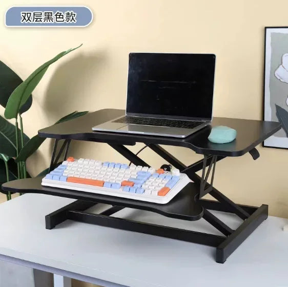 Compact Height-Adjustable Standing Desk Converter