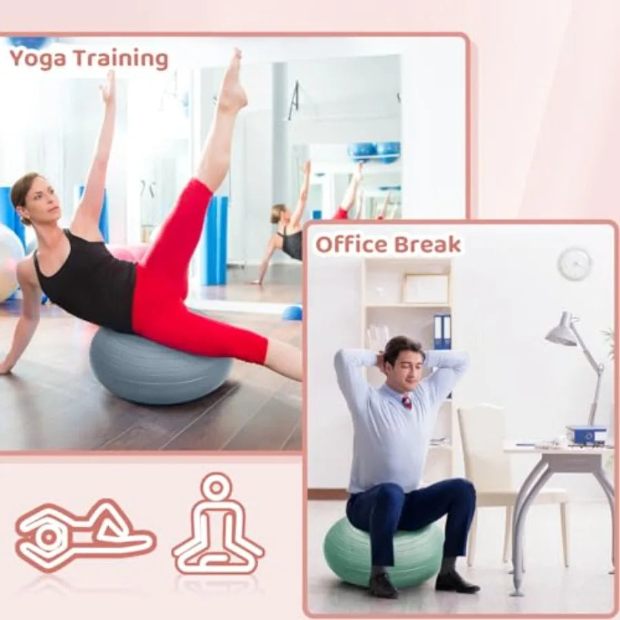 Set of 6 Flexible Yoga Ball Chairs