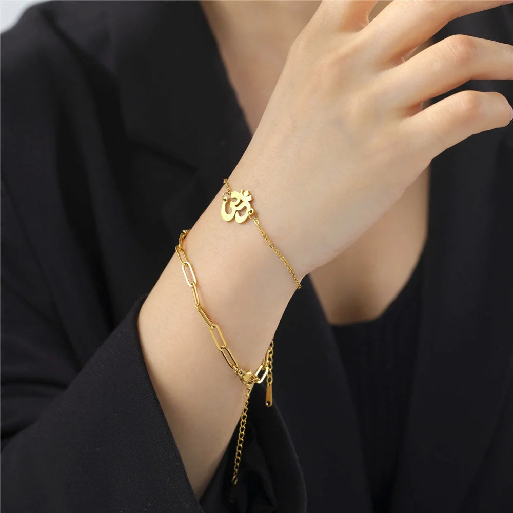 Stainless Steel OM Link Bracelet