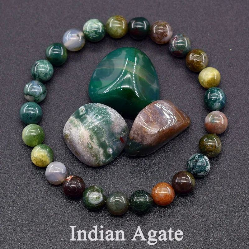 Natural Stone Bead Bracelet Collection