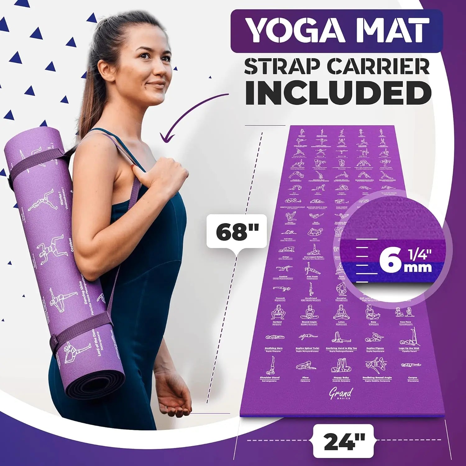 Illustrated Non-Toxic Yoga Mat