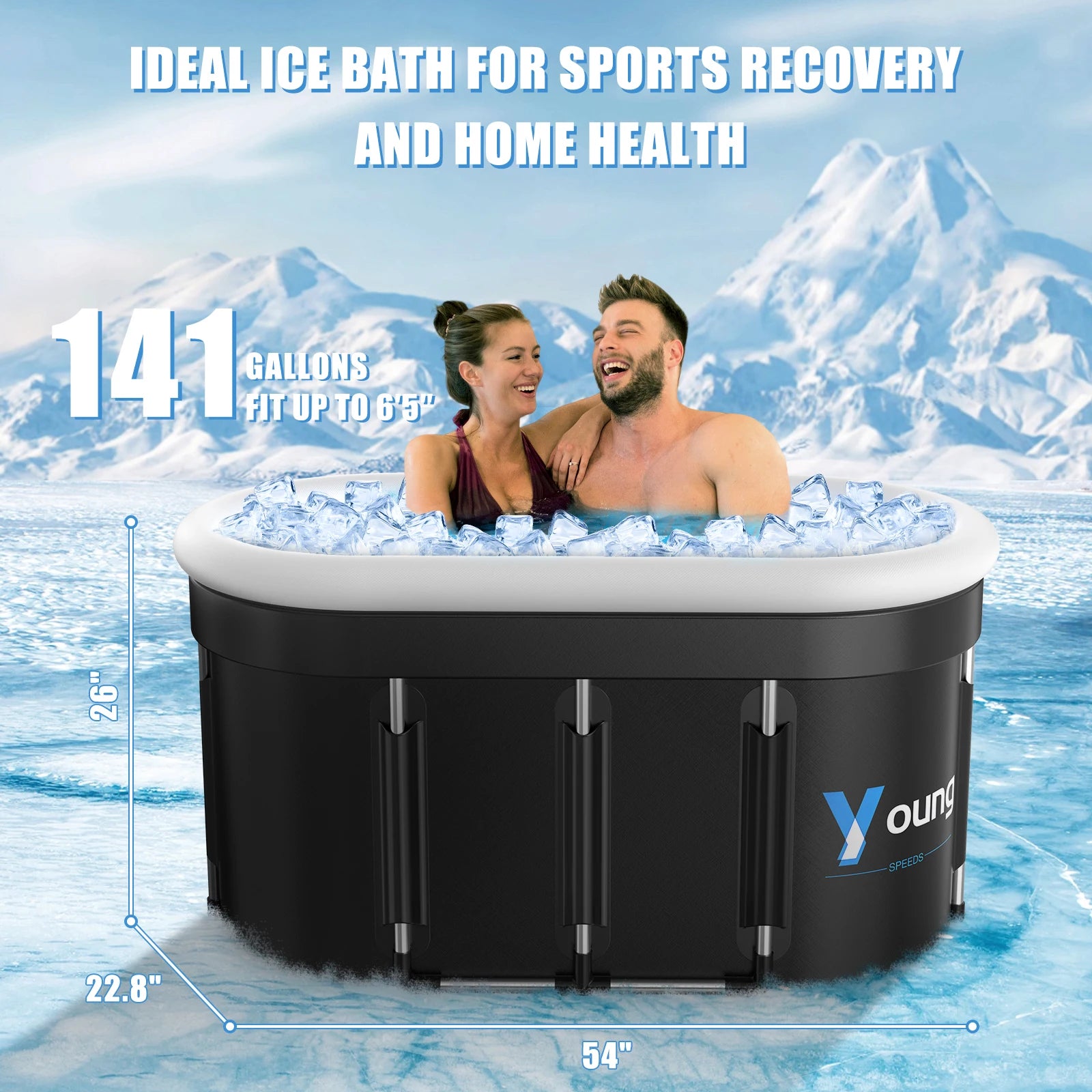 141-Gallon Foldable Cold Plunge Tub