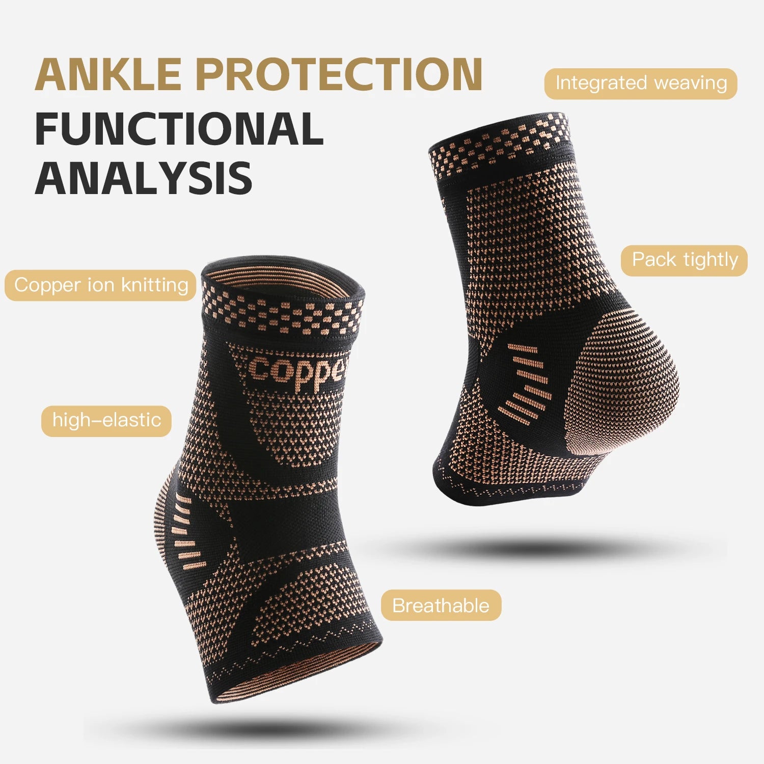 Copper-Infused Ankle Support Sleeve