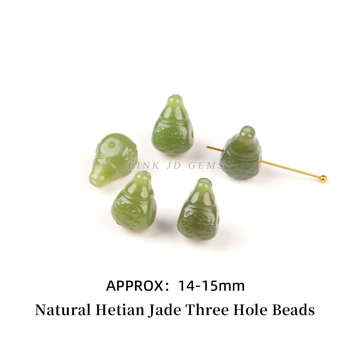 Natural Hetian Jade Pixiu Buddha Bead