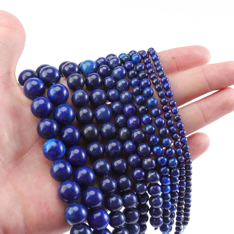 Round Lapis Stone Beads