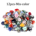 12-Pack Heart-Shaped Crystal Agate Pendants