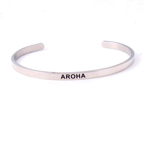 2022 New 4MM Stainless Steel Inspirational Maori Love Mantra Bracelet for Women - Best Gift