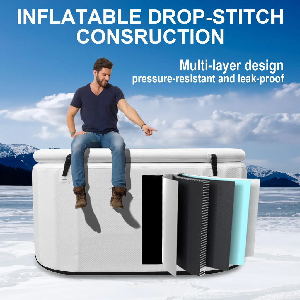 XL Inflatable Cold Plunge Tub with Cover