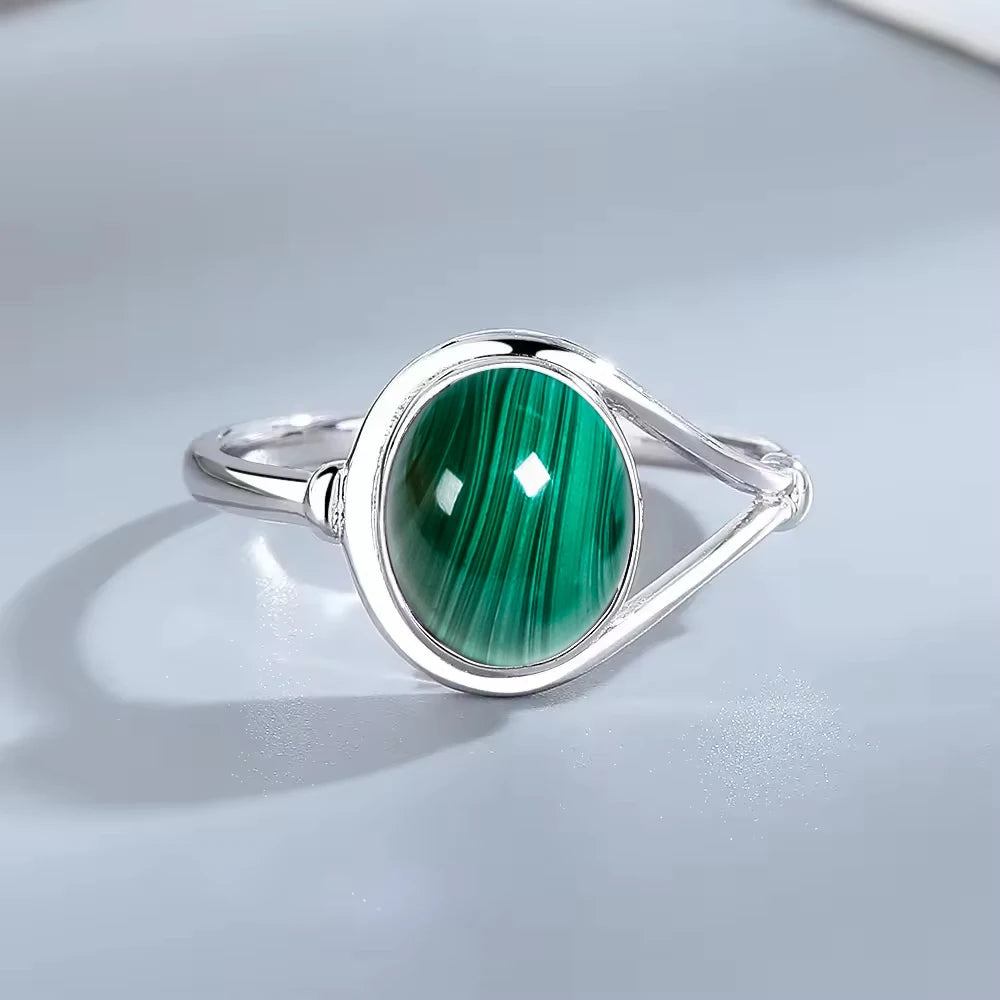 925 Sterling Silver Amethyst Oval Ring
