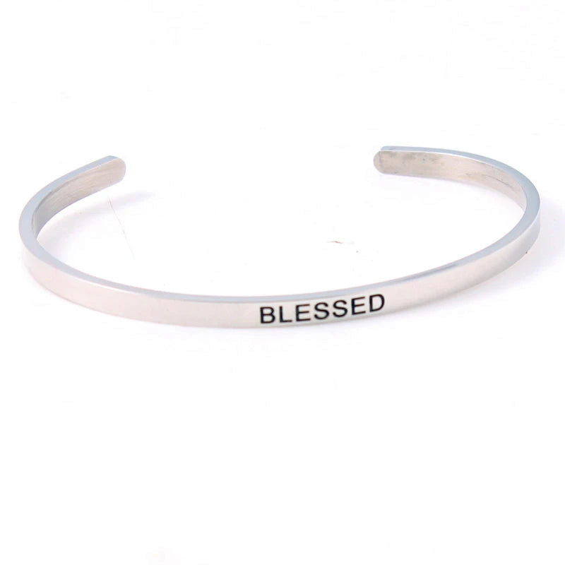 2022 New 4MM Stainless Steel Inspirational Maori Love Mantra Bracelet for Women - Best Gift