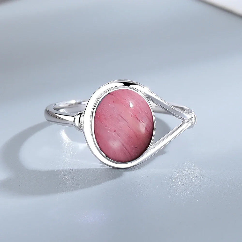925 Sterling Silver Amethyst Oval Ring