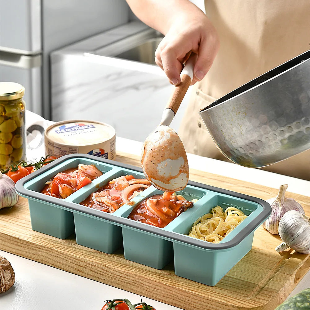 Large Silicone Freezer Tray with Lid
