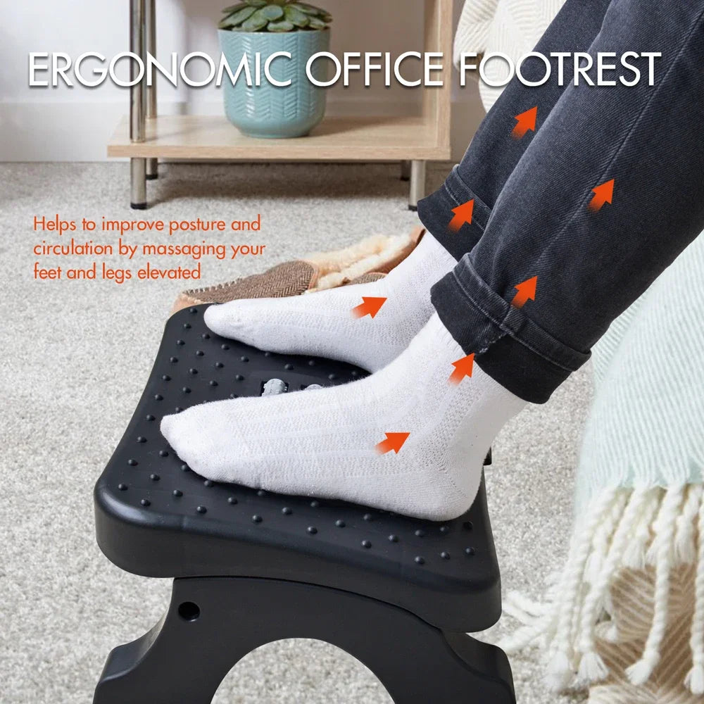 Ergonomic Under-Desk Footrest with Rollers