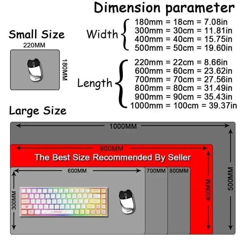 Large Anti-Slip Gaming Mouse Pad