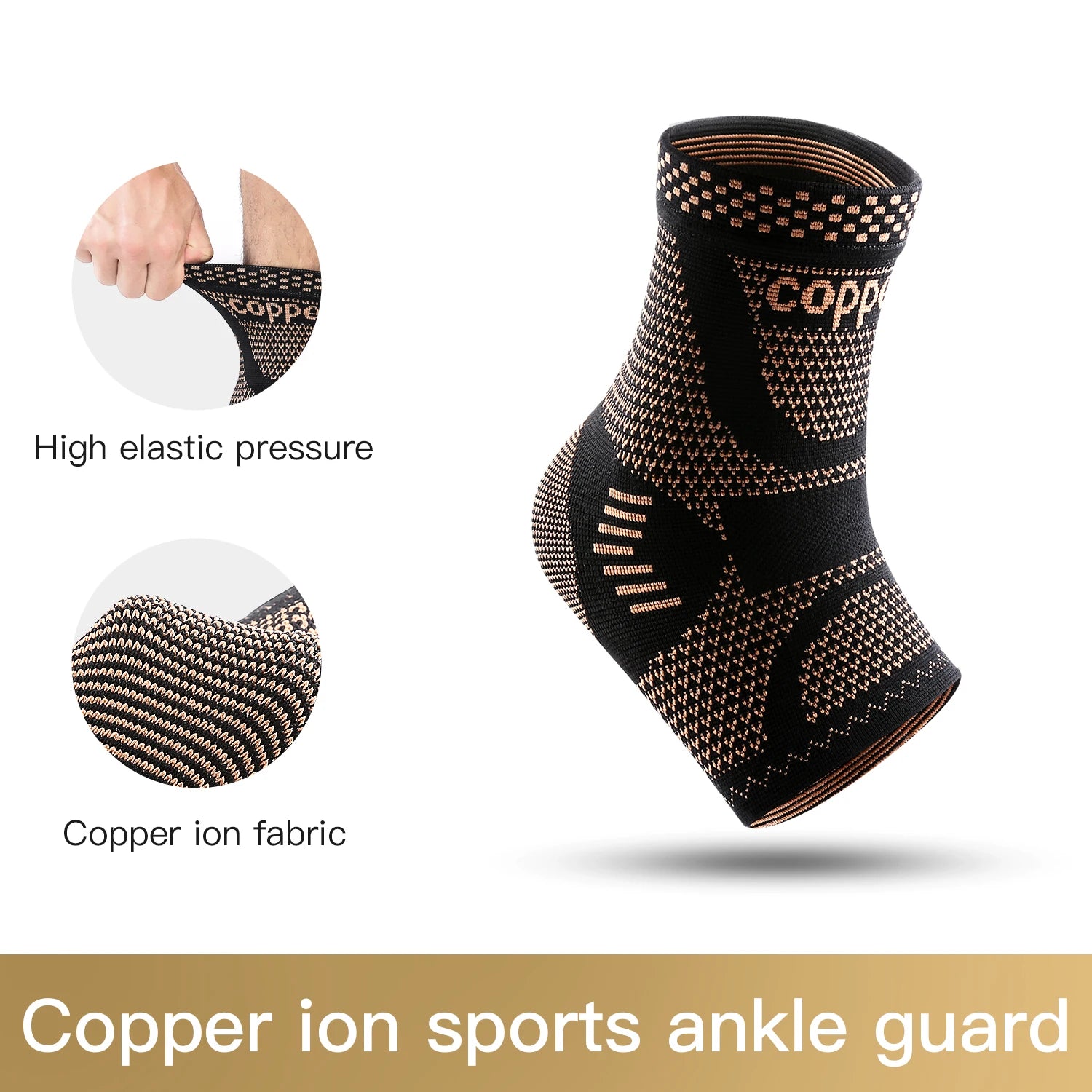 Copper-Infused Ankle Support Sleeve