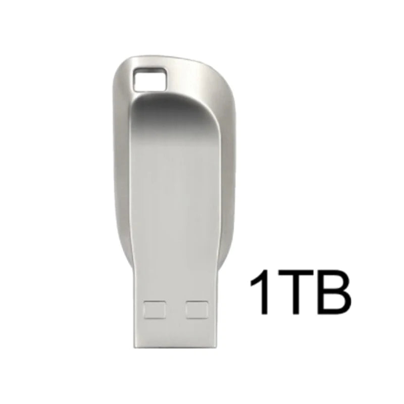 2TB Metal USB 3.0 Flash Drive with Type-C Adapter
