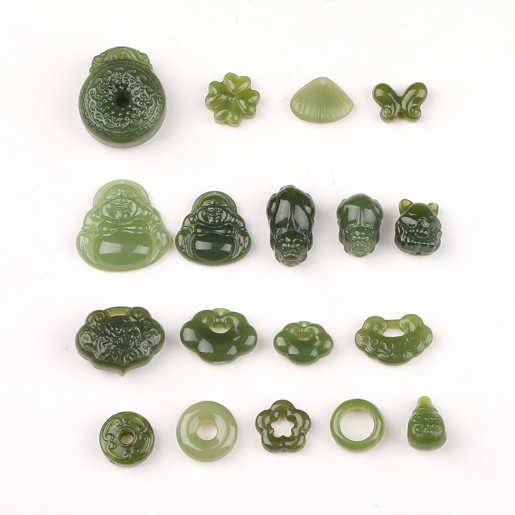 Natural Hetian Jade Pixiu Buddha Bead