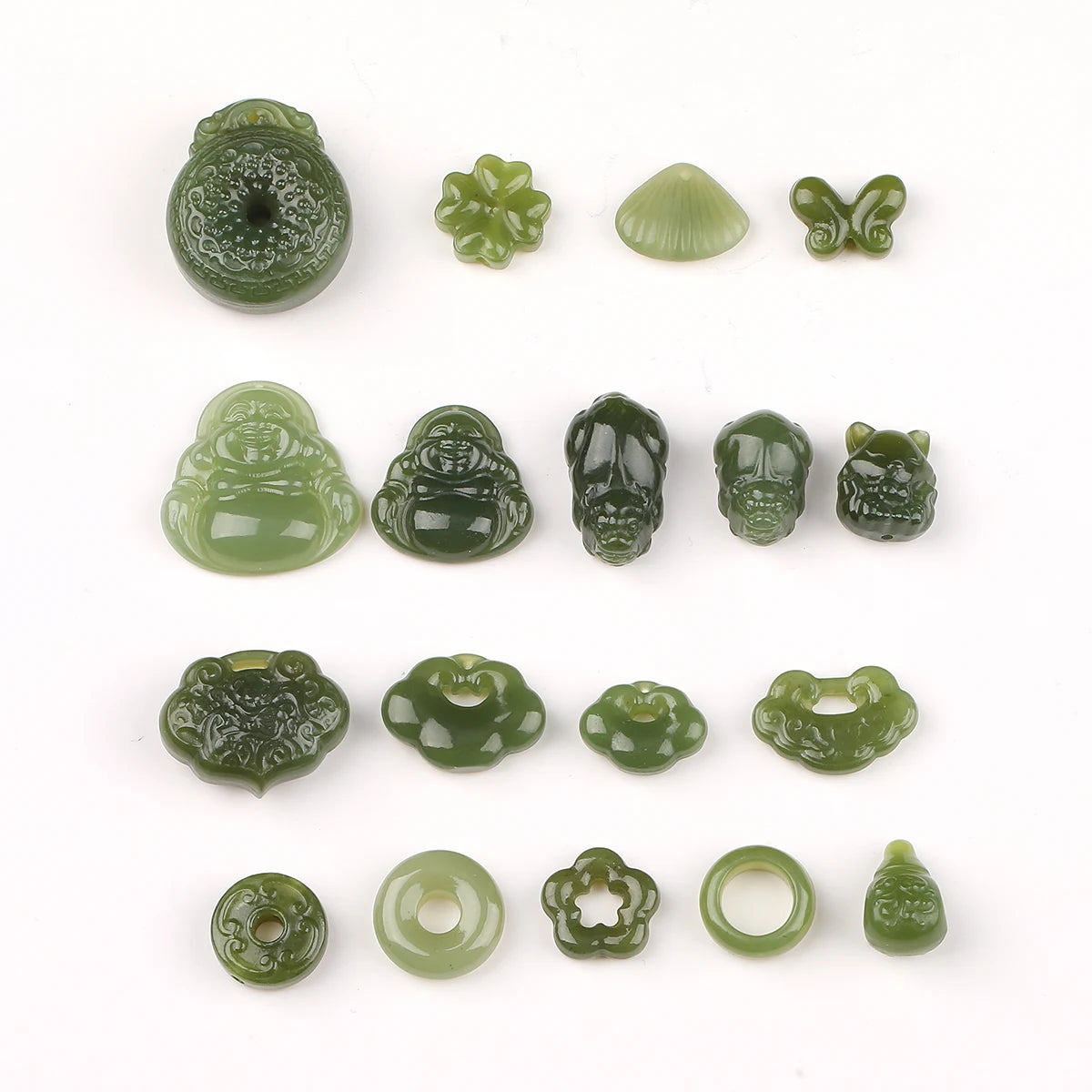 Natural Hetian Jade Pixiu Buddha Bead
