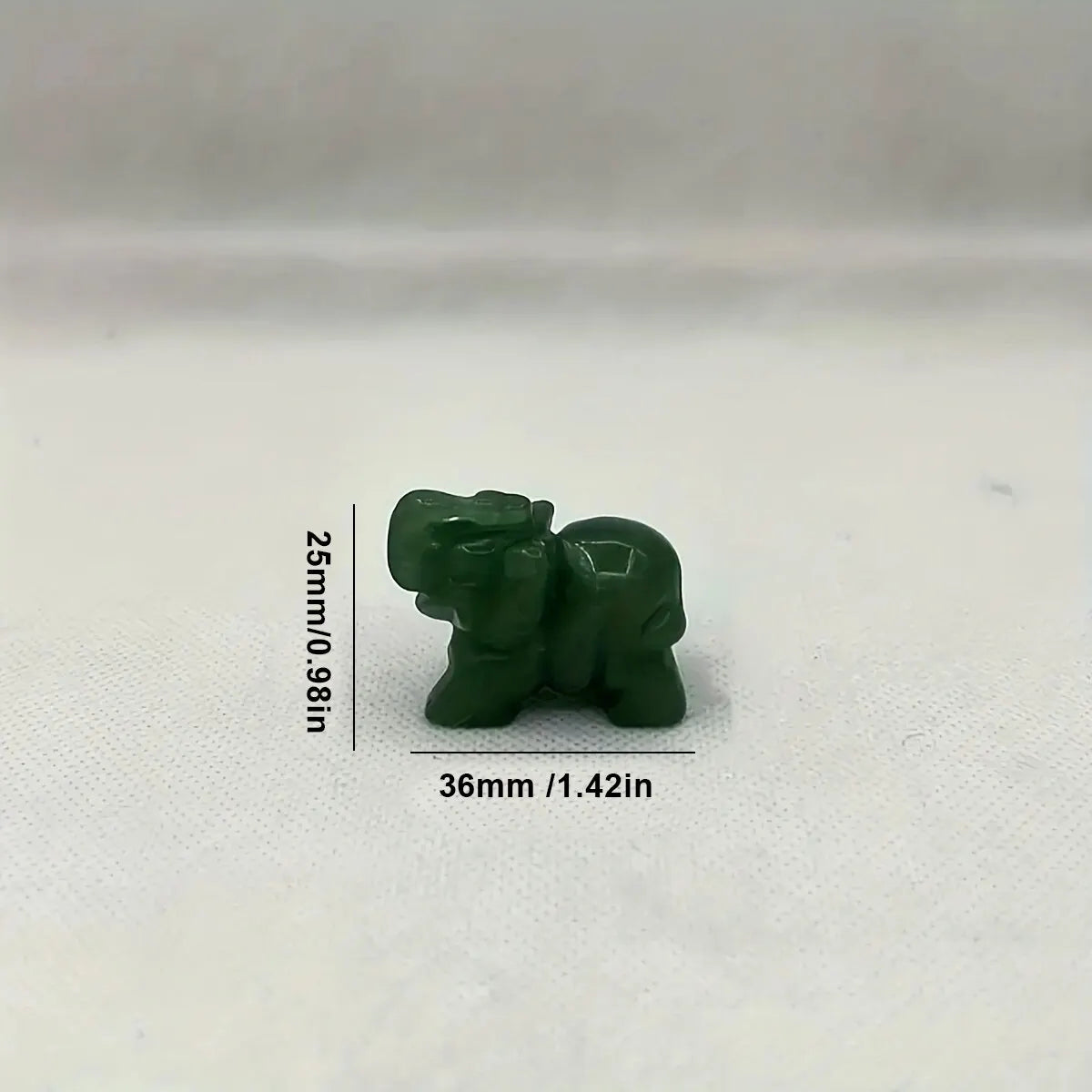 Hand-Carved Natural Stone Elephant Figurine