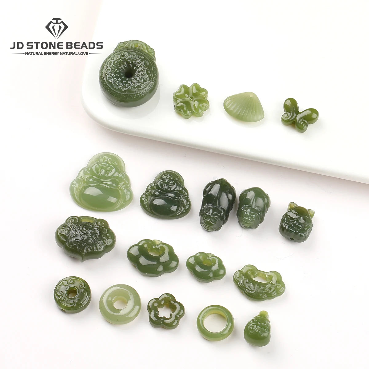 Natural Hetian Jade Pixiu Buddha Bead