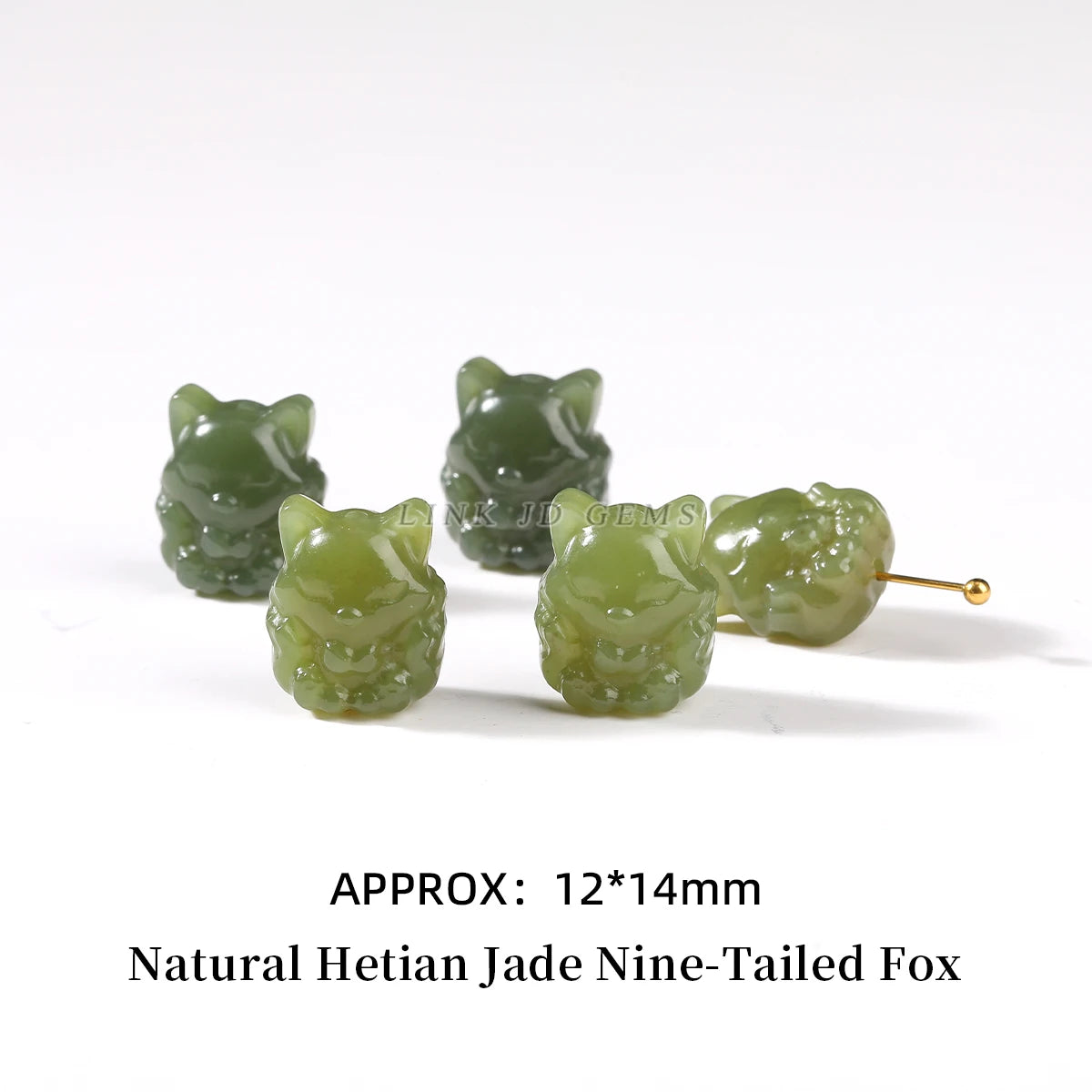 Natural Hetian Jade Pixiu Buddha Bead