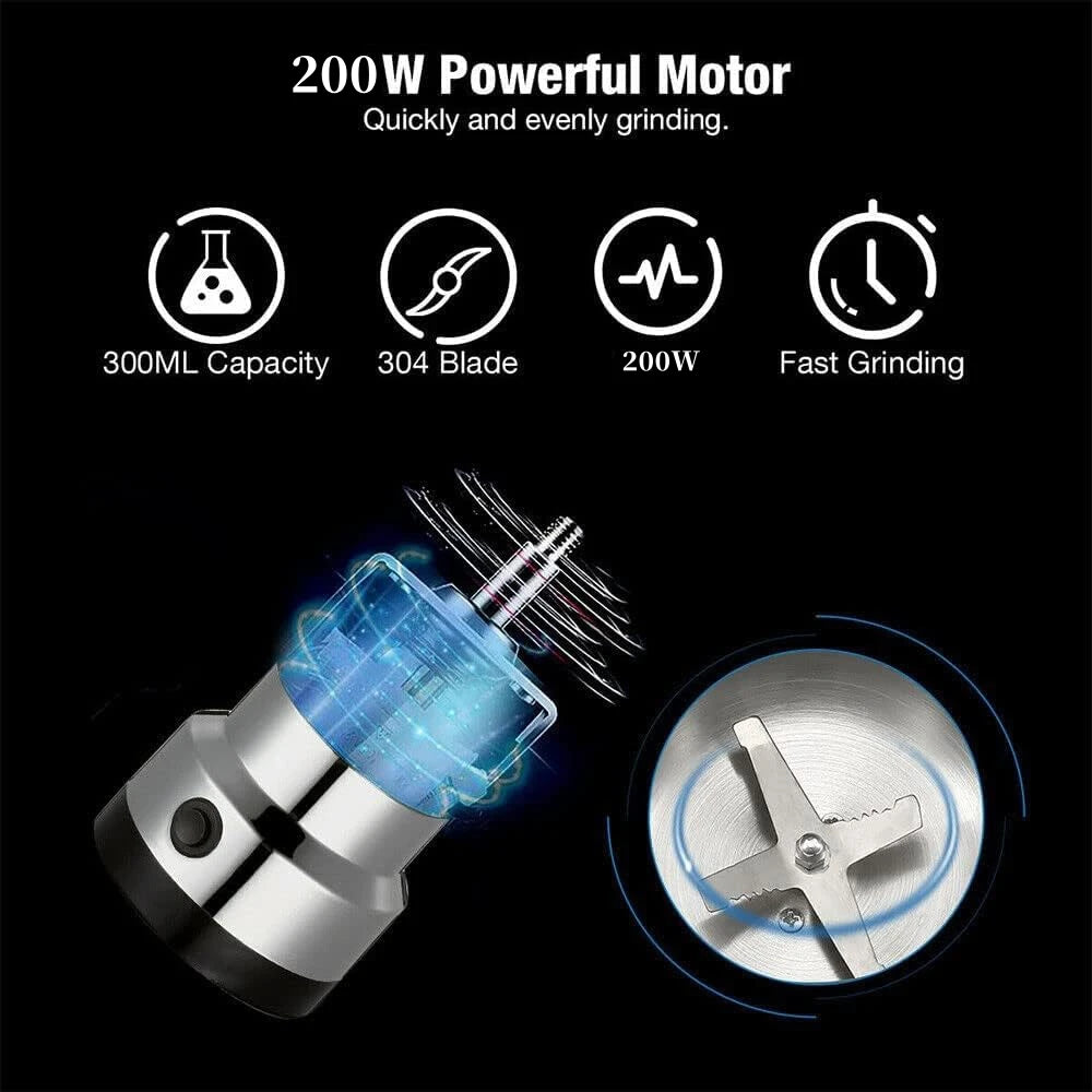 Electric Four-Blade Coffee and Spice Grinder